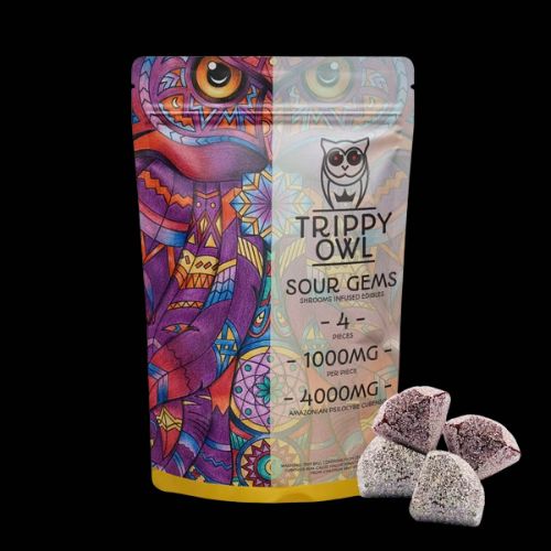 Trippy Owl Assorted Sour Gems – 4000MG